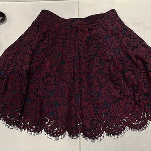 Beautiful Maroon/Navy Lace skirt. Really gorgeous and in perfect condition.